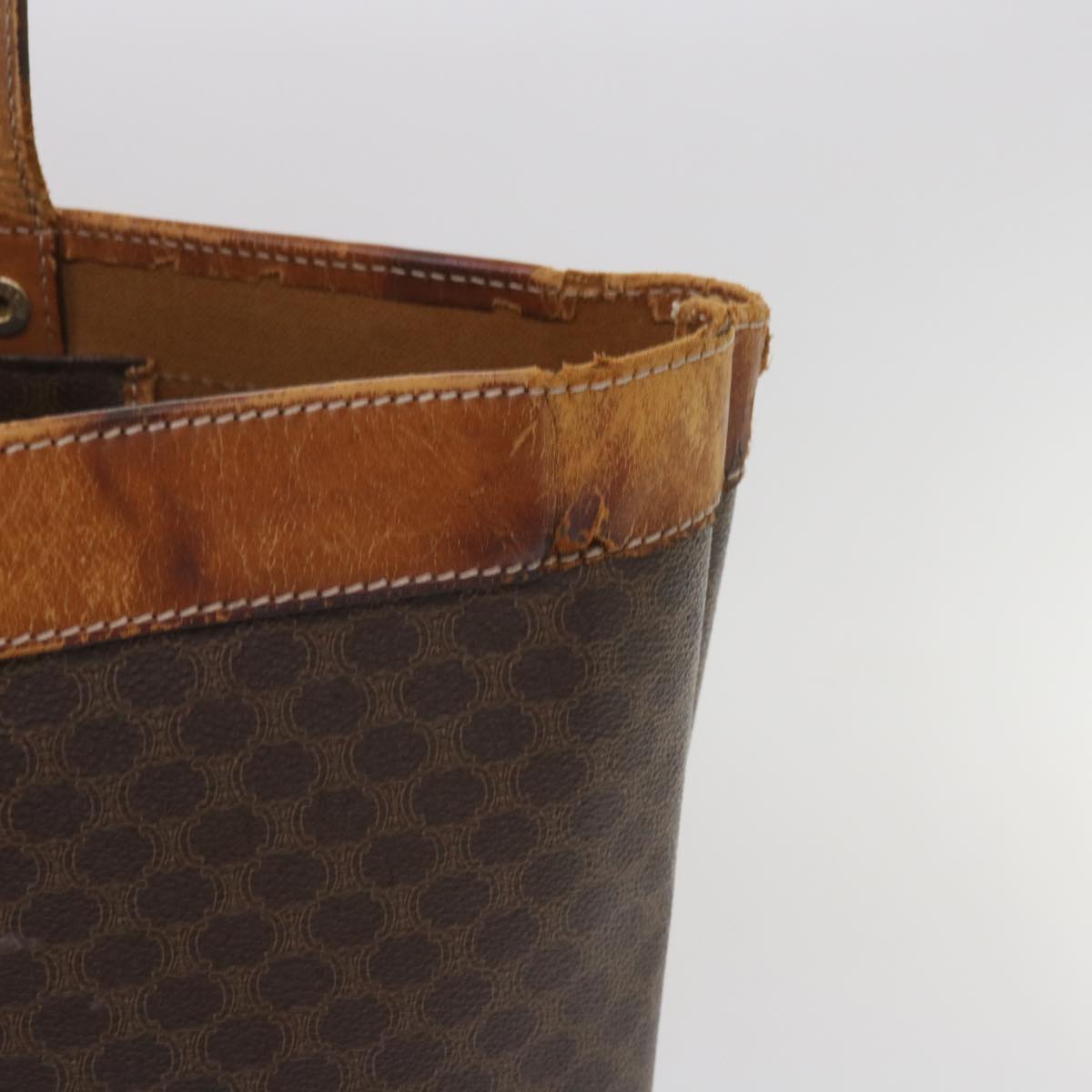 Luxury CELINE Macadam Canvas Tote Bag PVC Brown am5886