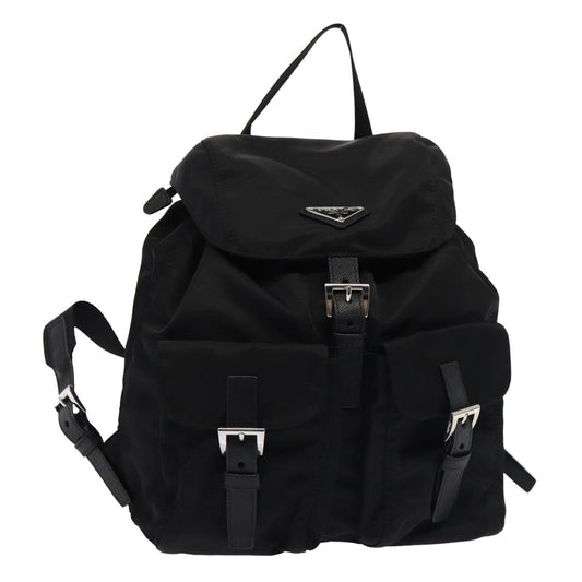 PRADA Backpack Nylon Black Auth