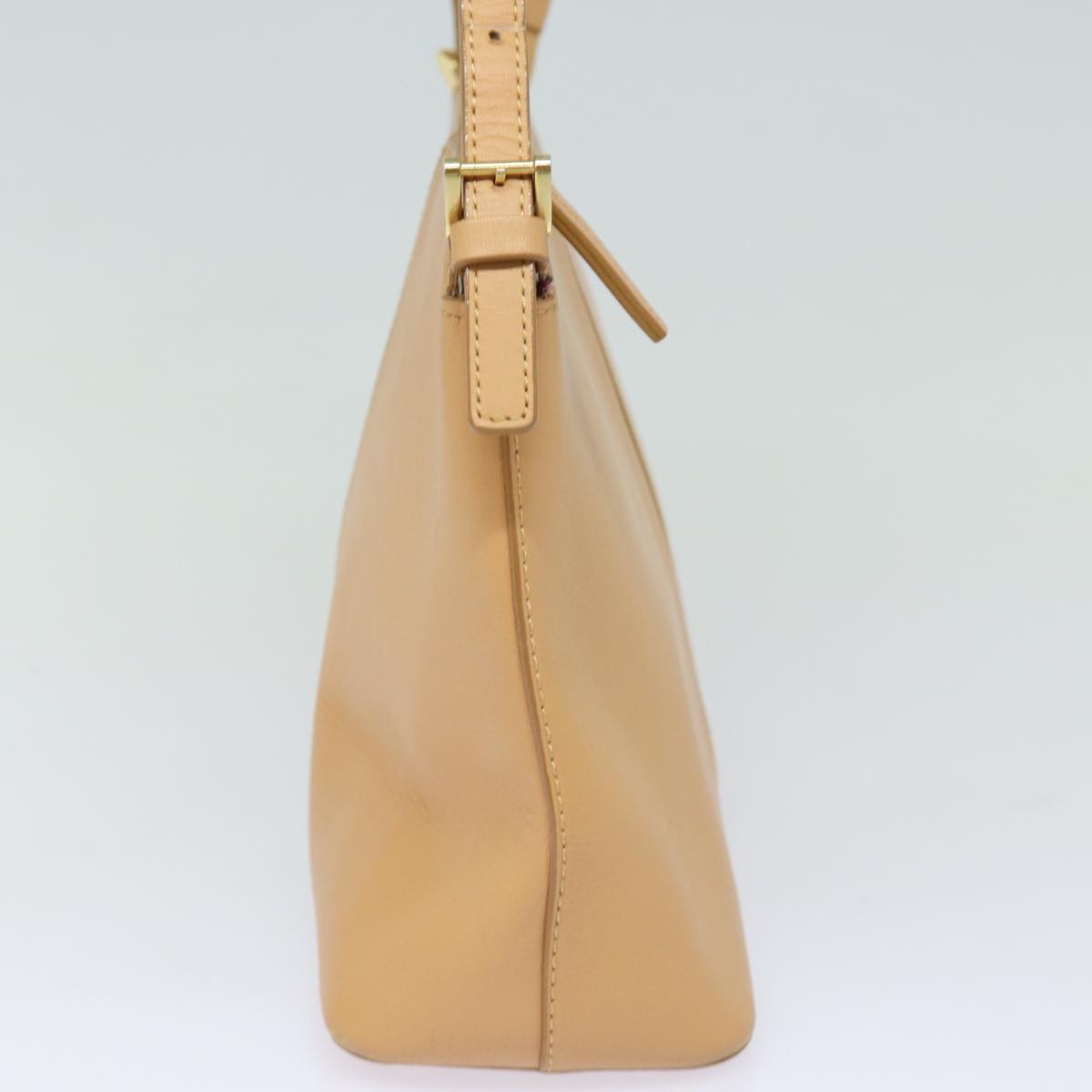 Burberry Shoulder Bag Leather Beige Auth am6447