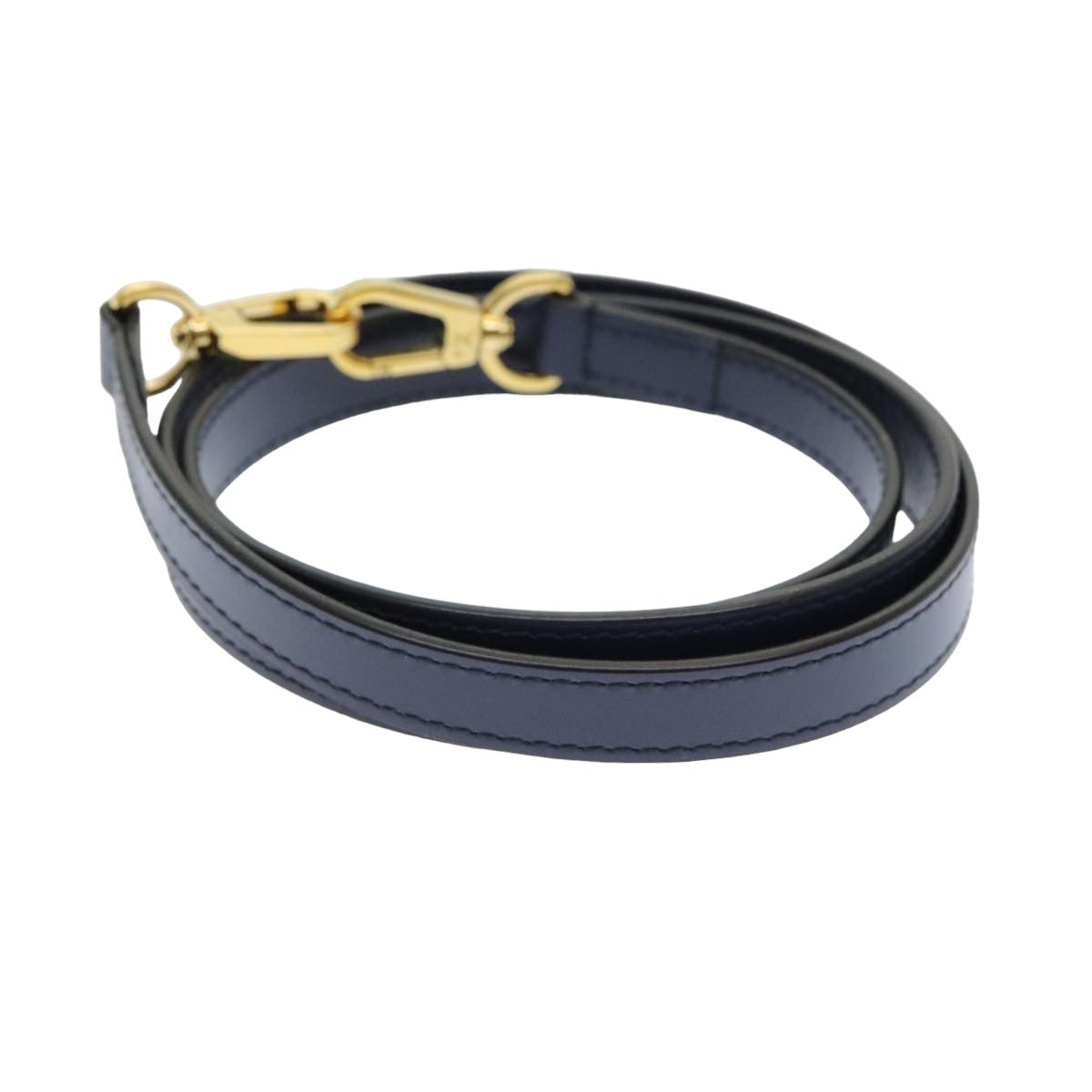 LOUIS VUITTON Shoulder Strap Leather 41.7" Navy LV Auth am6550