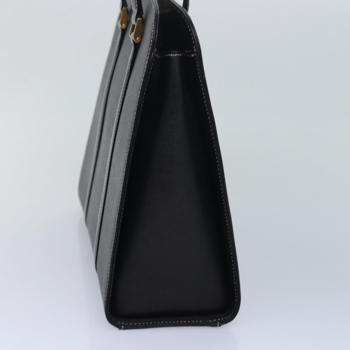 Burberry Hand Bag Leather Black Auth am6686