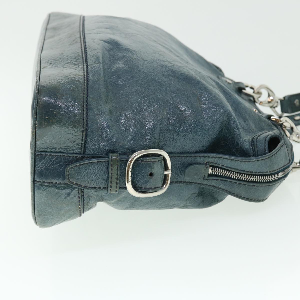 Luxury CELINE Shoulder Bag Leather Blue ar10025B