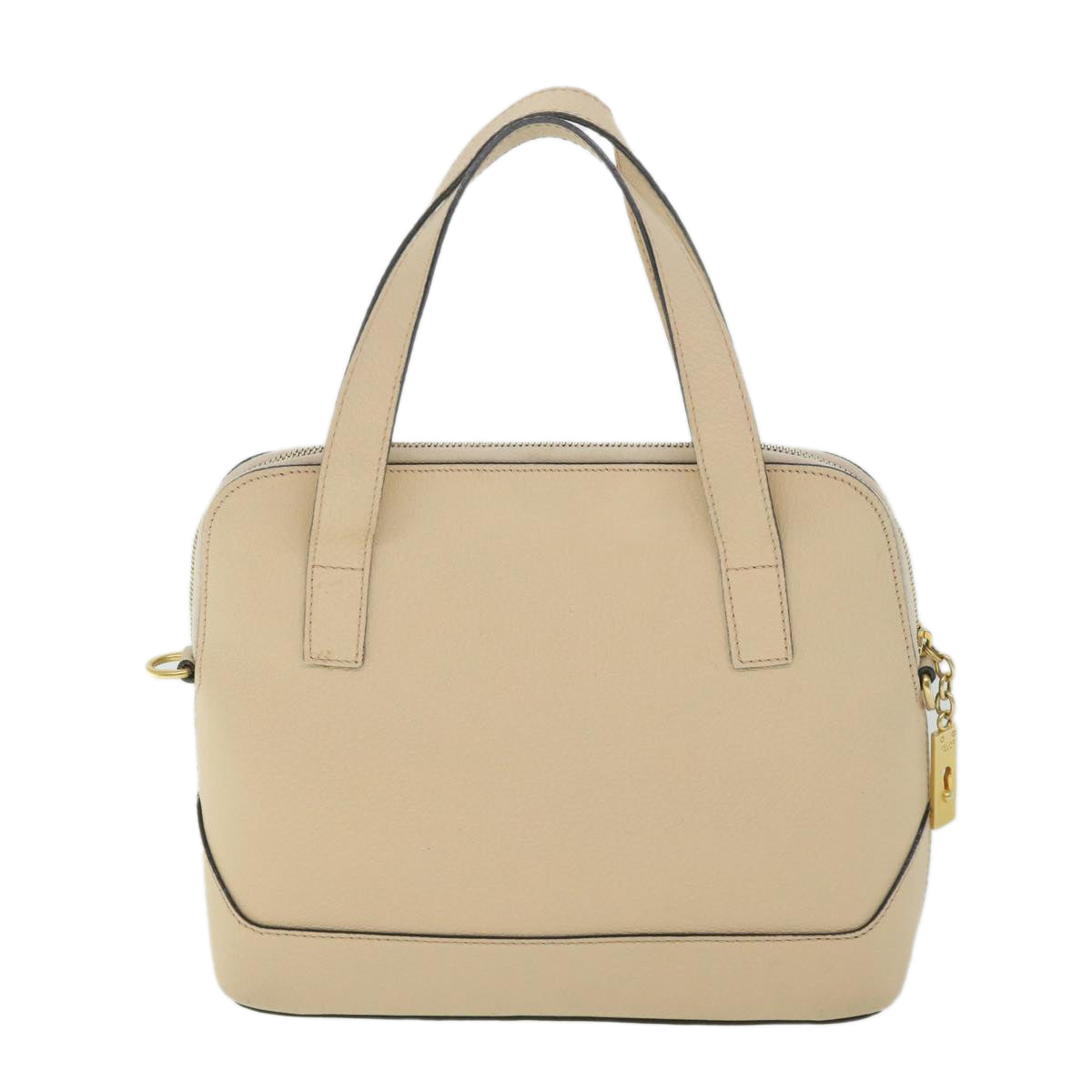 Luxury CELINE Hand Bag Leather 2way Beige ar10402