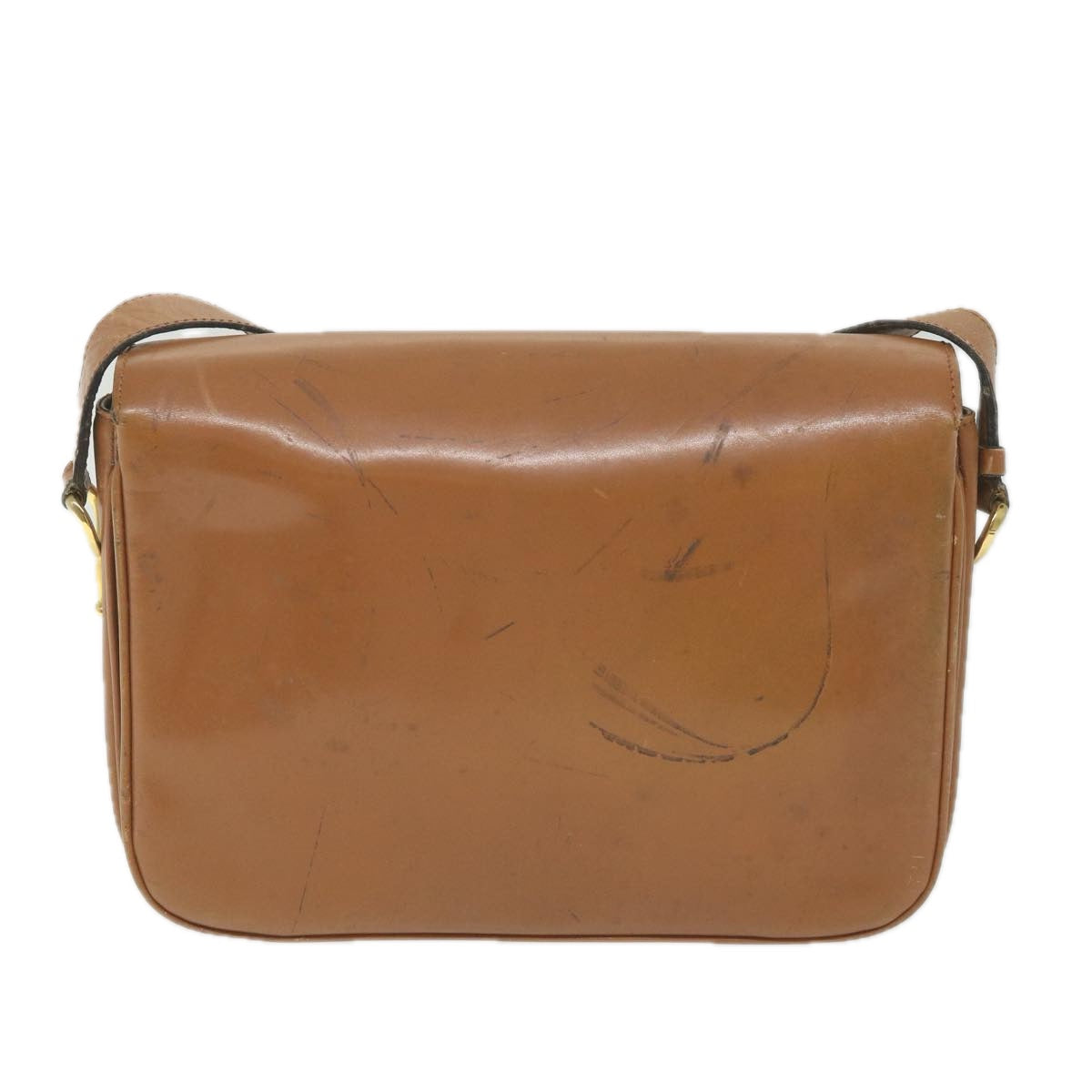 Luxury CELINE Shoulder Bag Leather Brown ar10831B