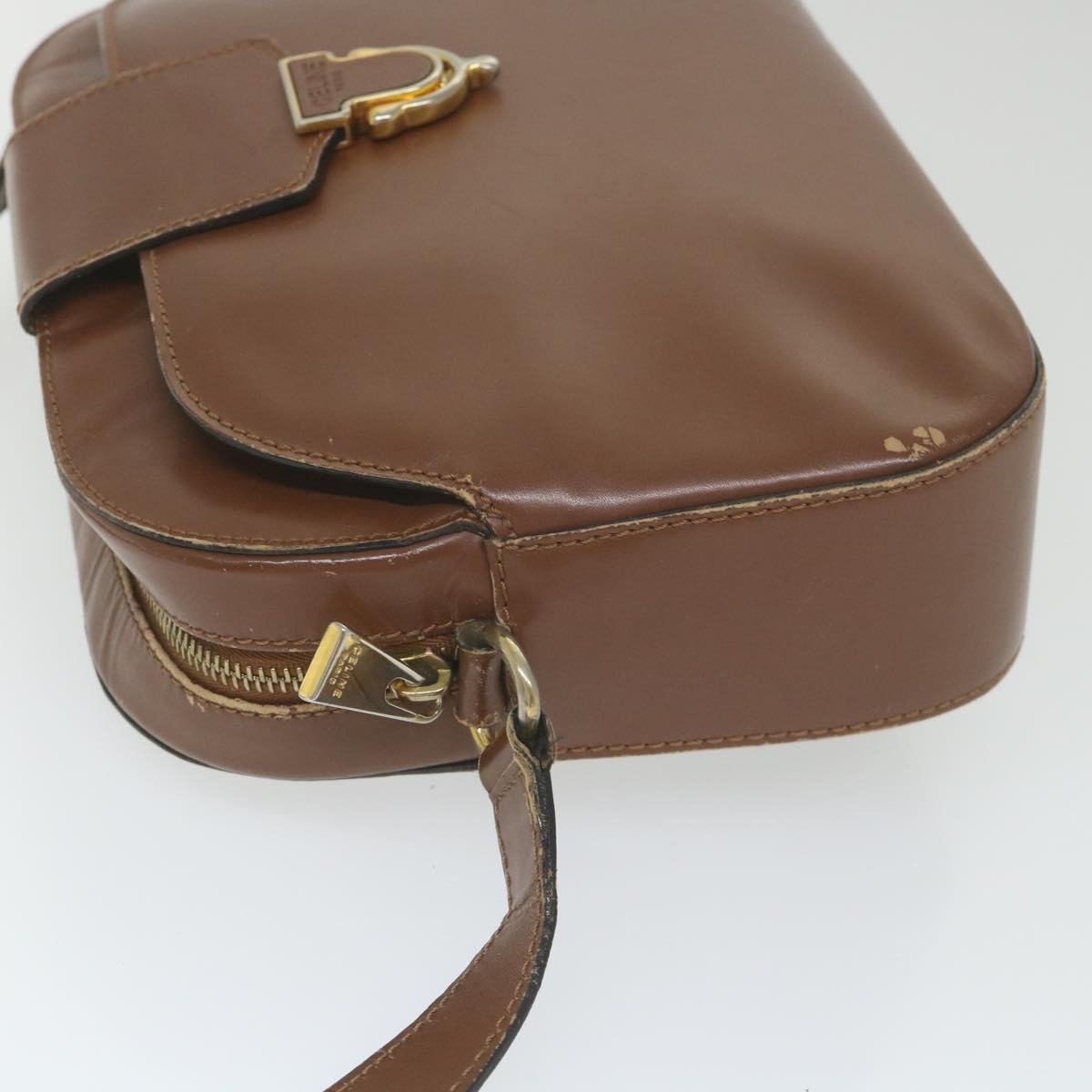 Luxury CELINE Shoulder Bag Leather Brown ar10843B