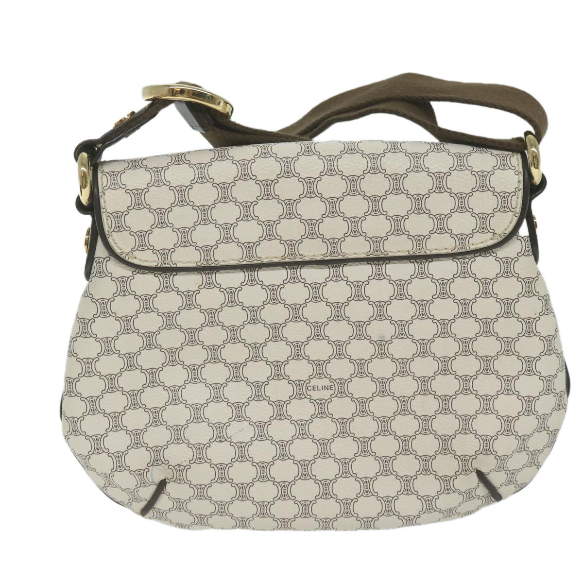 Luxury CELINE Macadam Canvas Shoulder Bag PVC Leather Whe ar11116