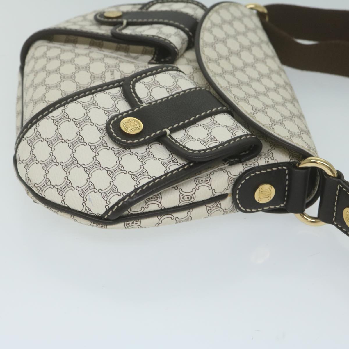 Luxury CELINE Macadam Canvas Shoulder Bag PVC Leather Whe ar11116