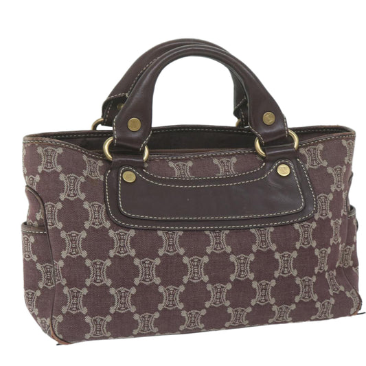 Luxury CELINE Paris Macadam Canvas Boogie Hand Bag Brown ar11308