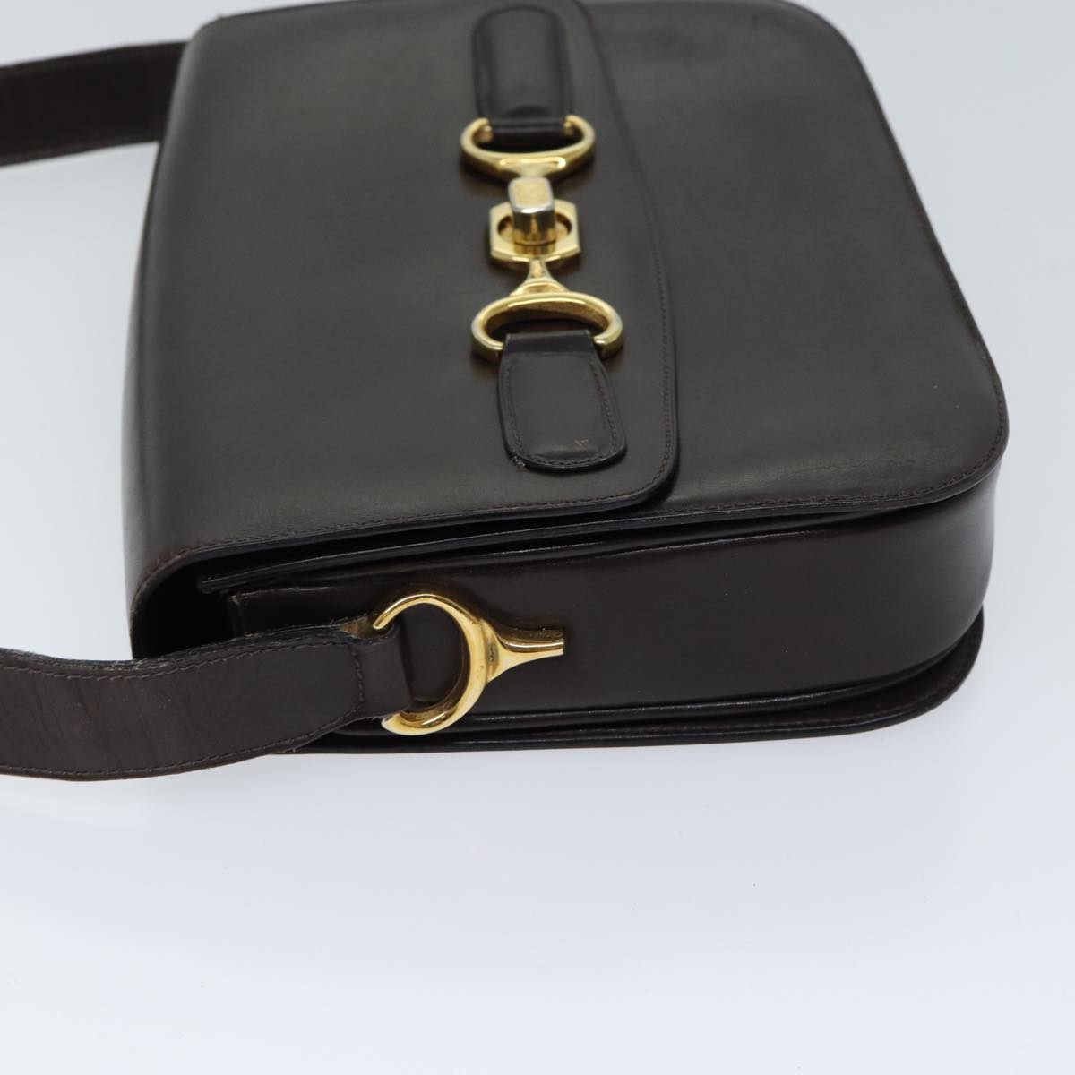 Luxury CELINE Shoulder Bag Leather Brown ar11623B