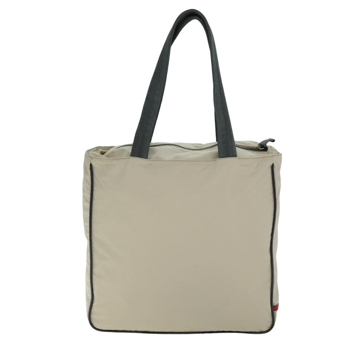PRADA Sports Tote Bag Nylon Beige Auth ar11955B