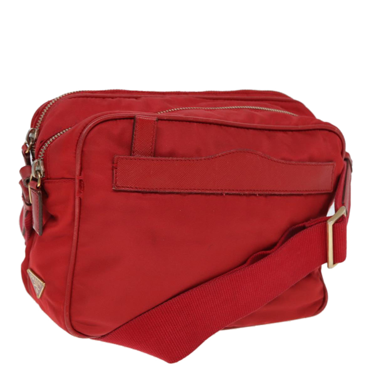PRADA Shoulder Bag Nylon Red Auth