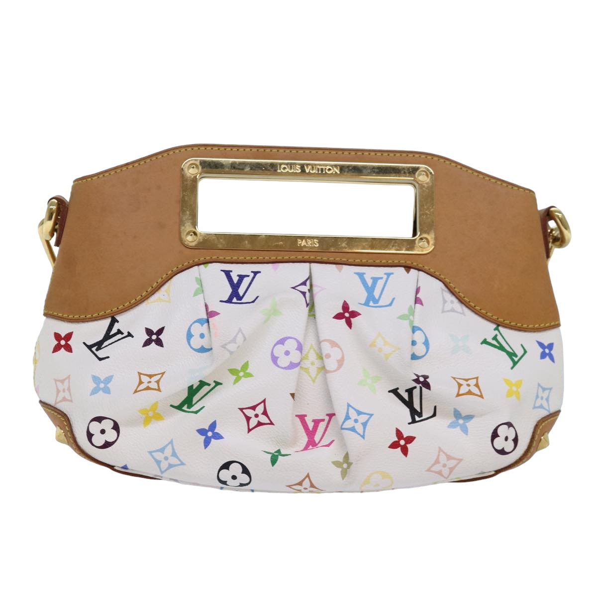 LOUIS VUITTON Monogram Multicolor Judy PM Bag White M40257 LV Auth ar12108A