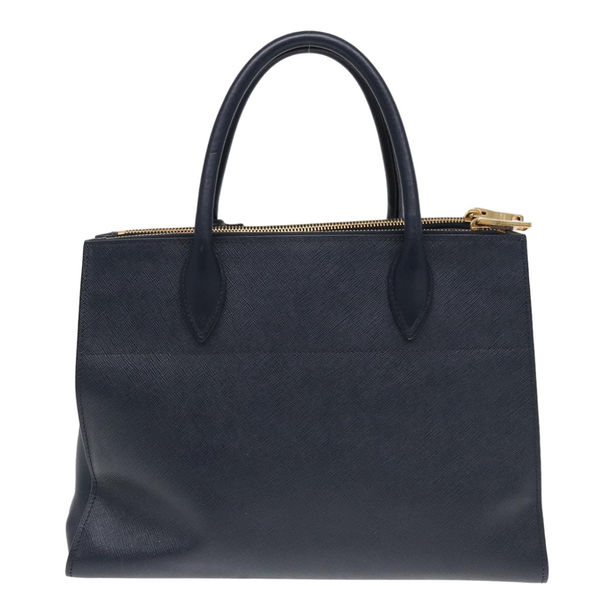 PRADA Hand Bag Safiano leather 2way Navy Auth