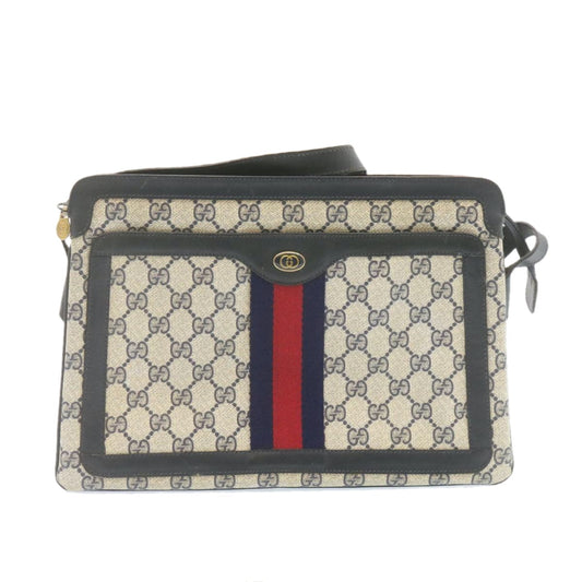 Gucci Leather Canvas Shoulder Bag