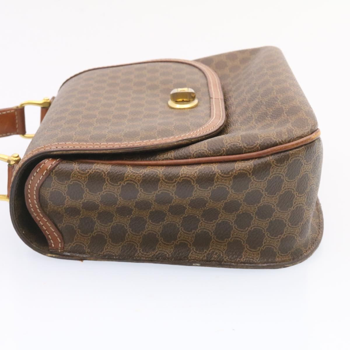 Luxury CELINE Macadam Canvas Hand Bag Brown ar5139