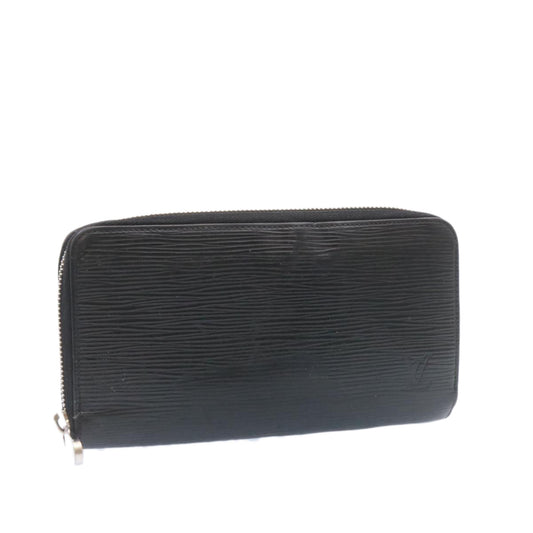LOUIS VUITTON Epi Zippy Wallet Long Wallet Black M64838 LV Auth ar5269