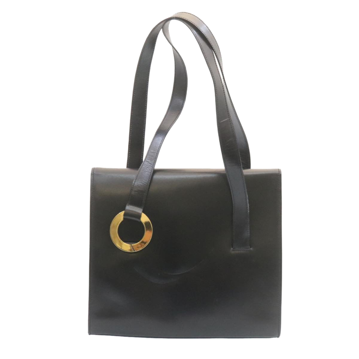 Luxury CELINE Shoulder Bag Leather Black ar5783