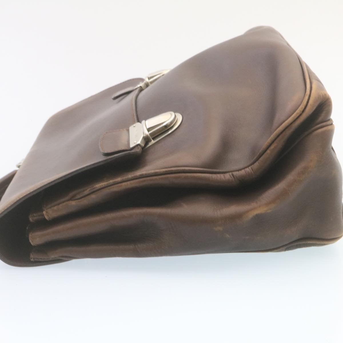Prada Leather Hand Bag Brown