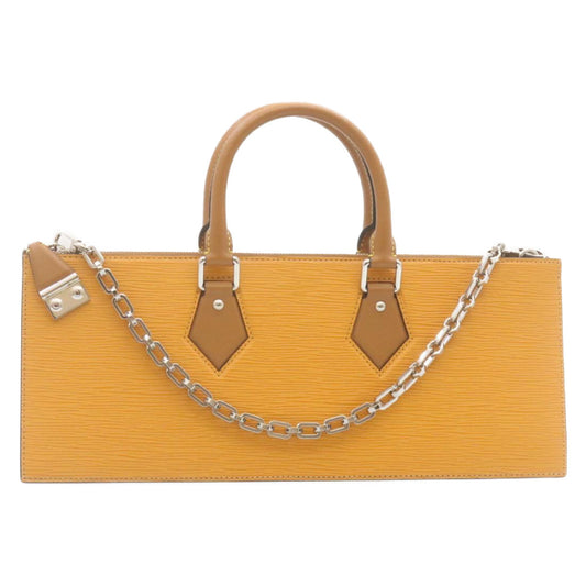 LOUIS VUITTON Epi San Fran Sac Tricot Hand Bag 2way Yellow M52805 Auth ar6465A