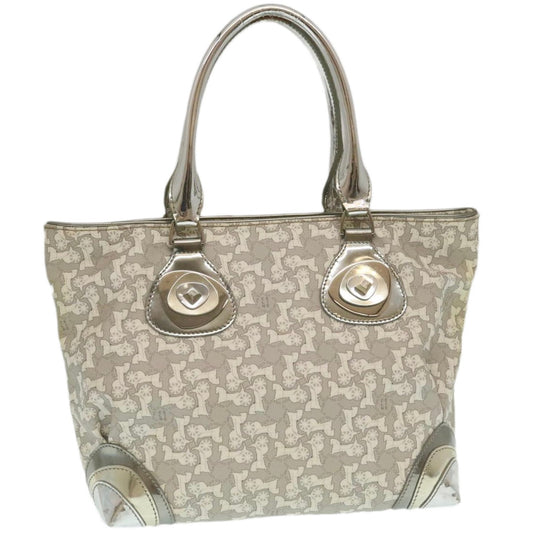 Luxury CELINE Horse Carriage Hand Bag PVC Leather Gray ar6608