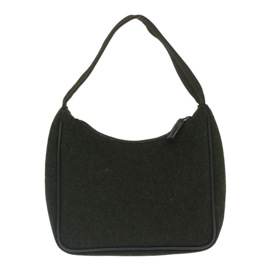 Prada Hand Bag Wool Green