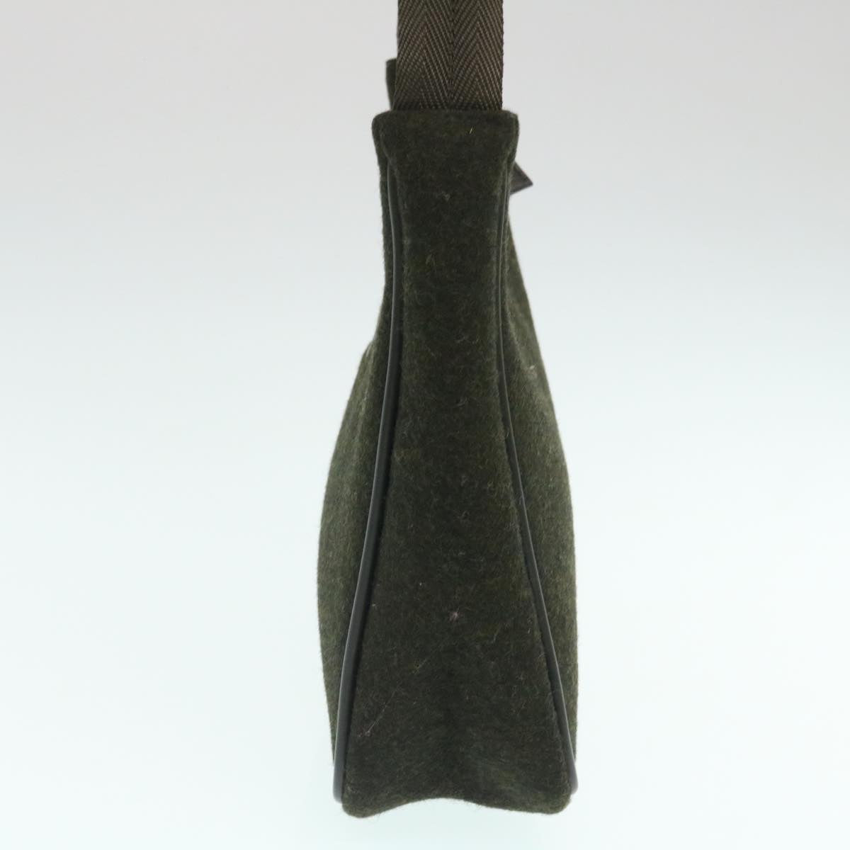 Prada Hand Bag Wool Green