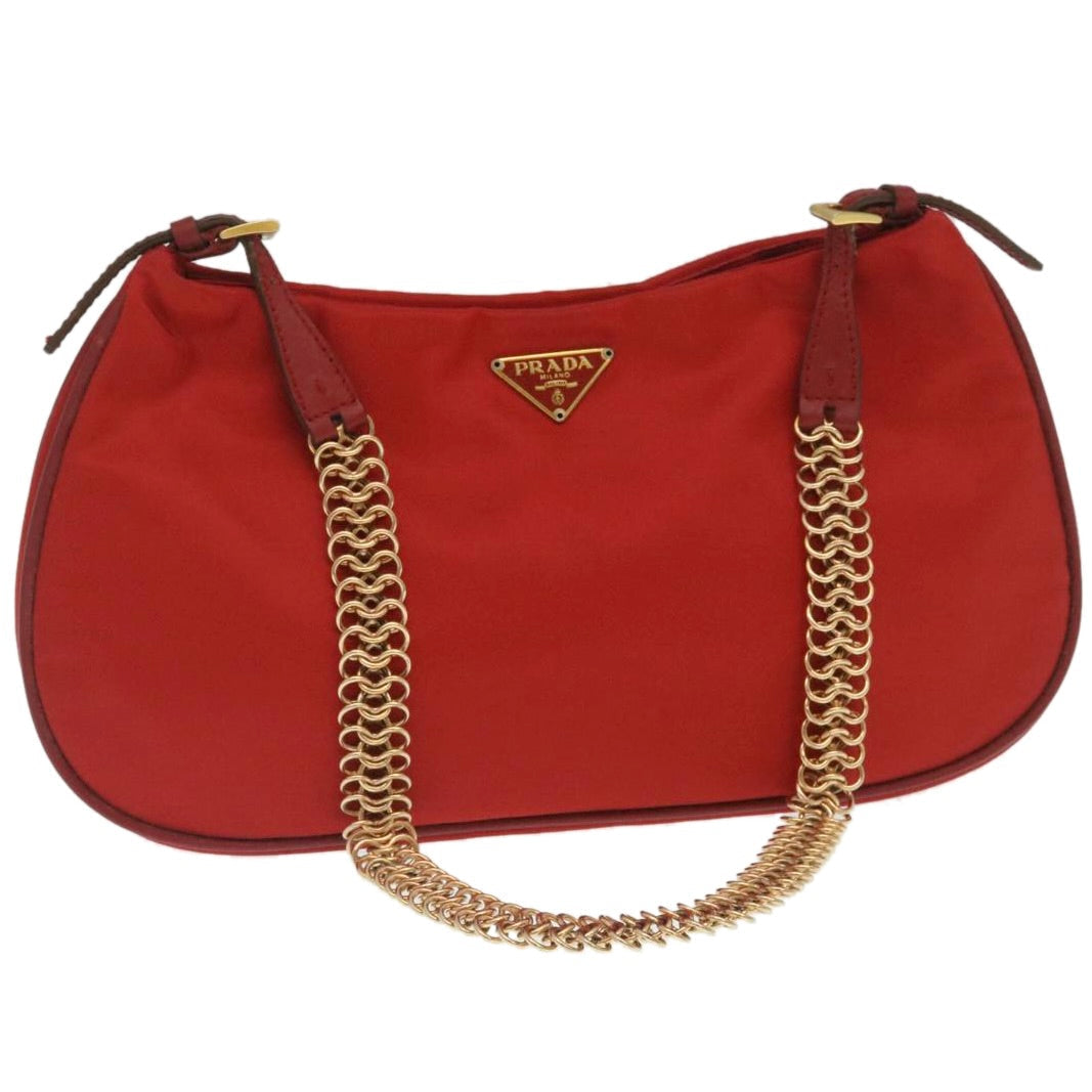 Prada Accessory Pouch Nylon Red Luxury Handbag