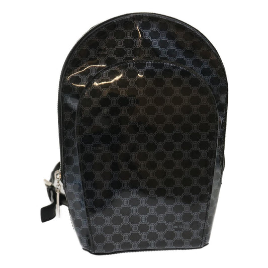 Luxury CELINE Macadam Backpack Vinyl Black ar6749