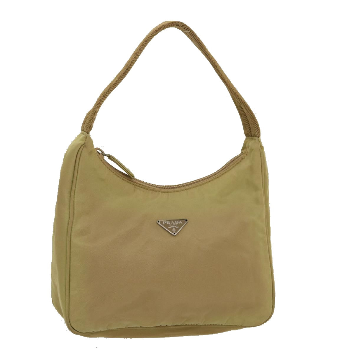 Prada Hand Pouch Nylon Khaki Luxury Handbag