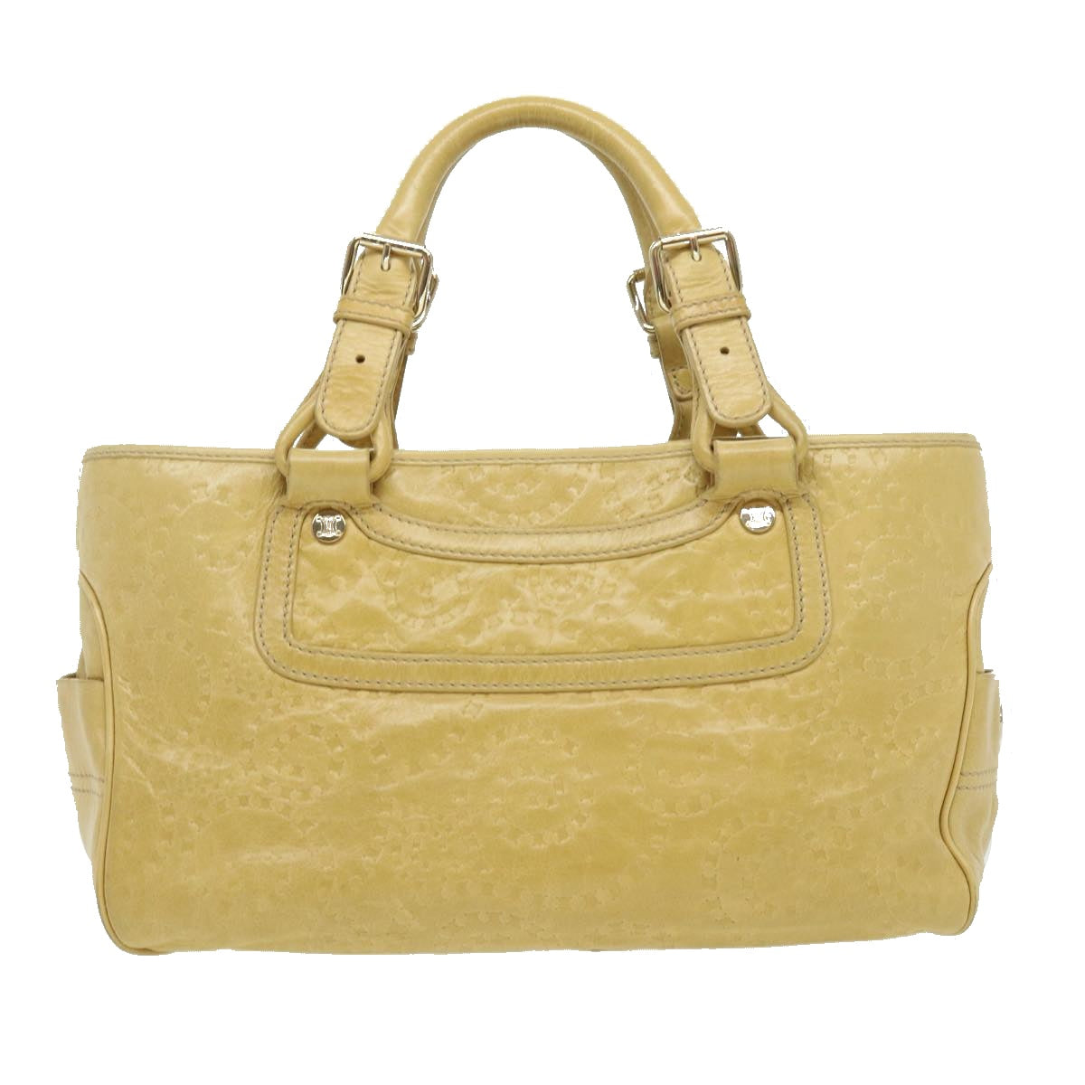 Luxury CELINE Boogie Bag Shoulder Bag Leather Beige ar7127