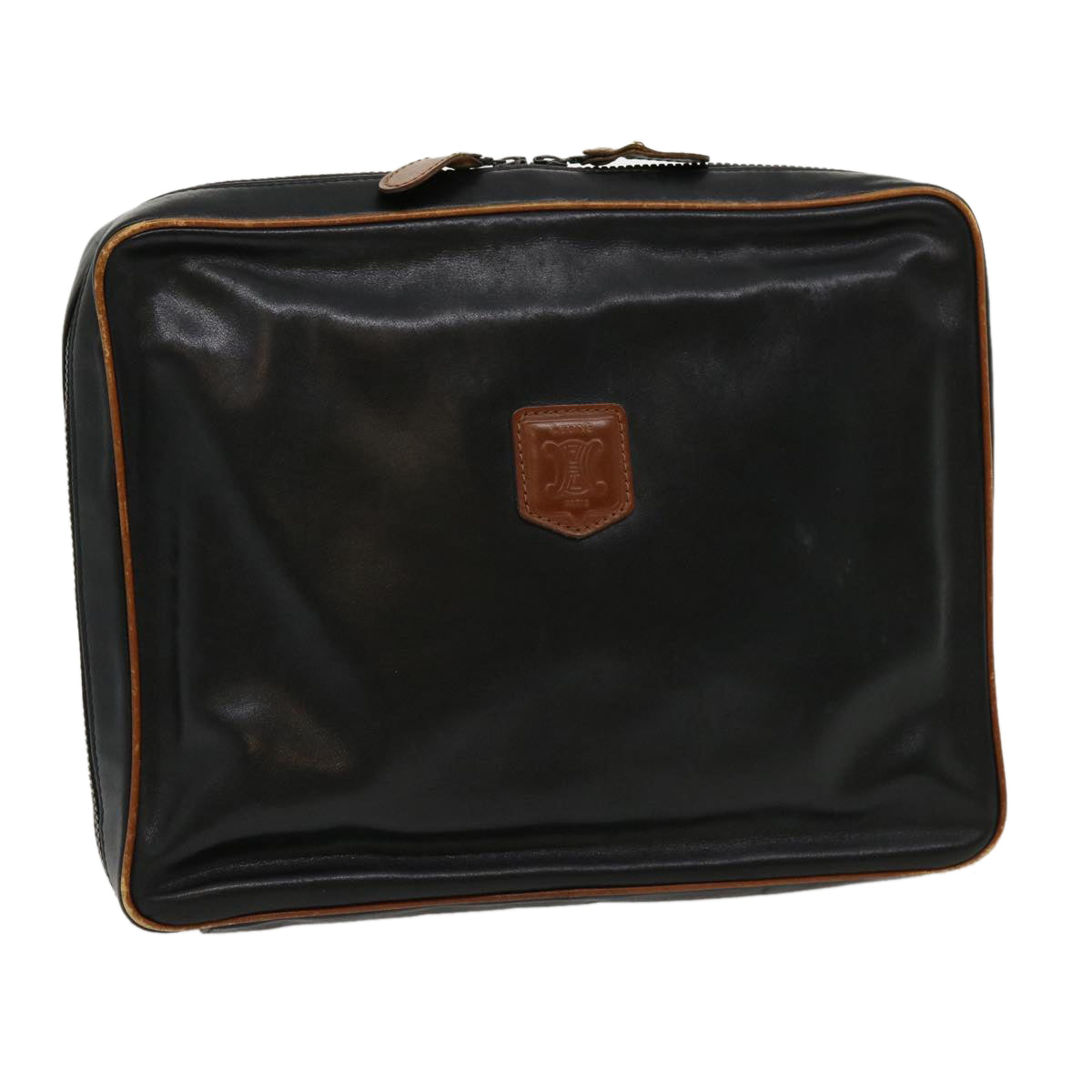 Luxury CELINE Clutch Bag Leather Black ar7220