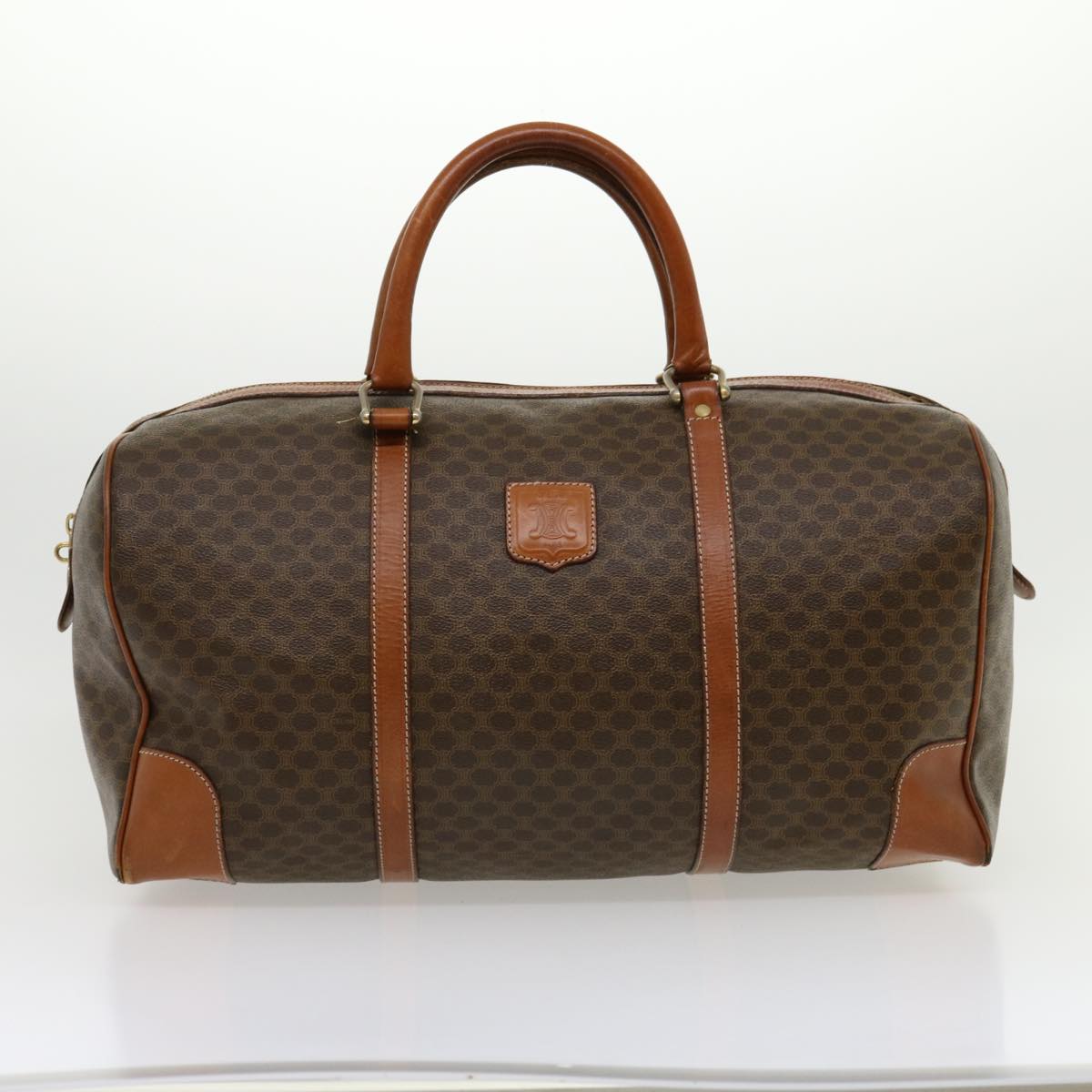 Luxury CELINE Macadam Canvas Boston Bag 5Set Brown ar7260