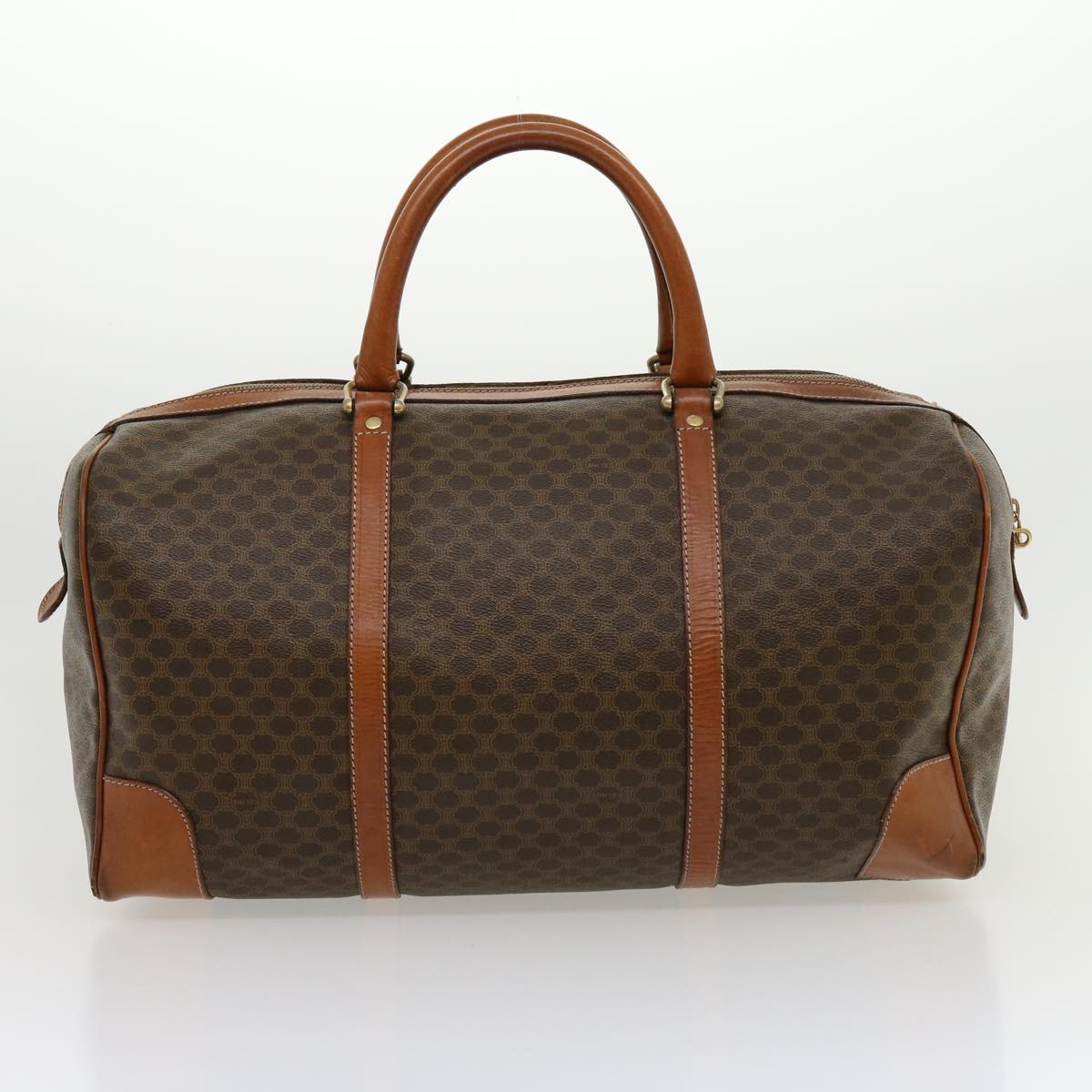 Luxury CELINE Macadam Canvas Boston Bag 5Set Brown ar7260