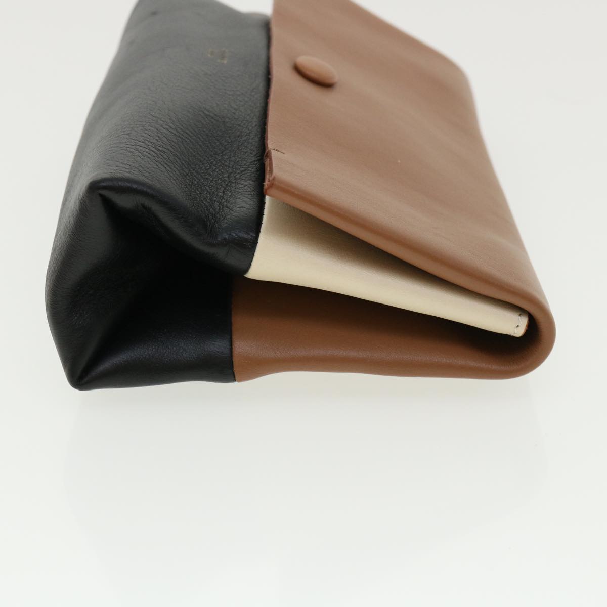 Luxury CELINE Pouch Leather Black Brown ar8106B
