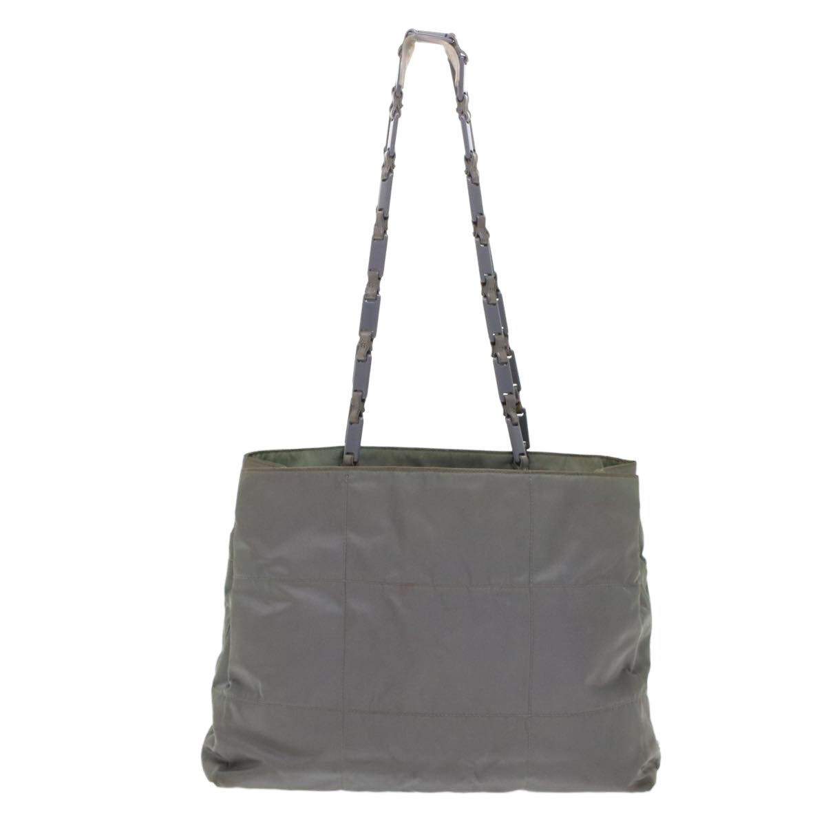 Prada Quilted Shoulder Bag Nylon Gray