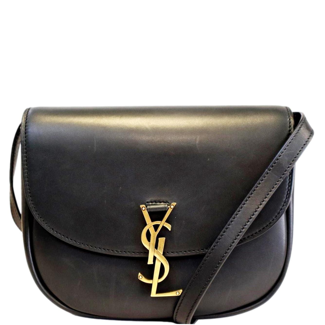 SAINT LAURENT Kaia Leather Crossbody Bag Black