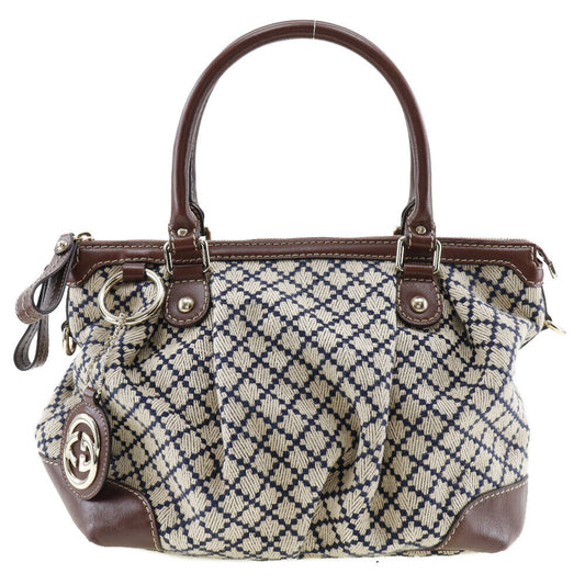 Gucci Lou Leather Canvas Handbag