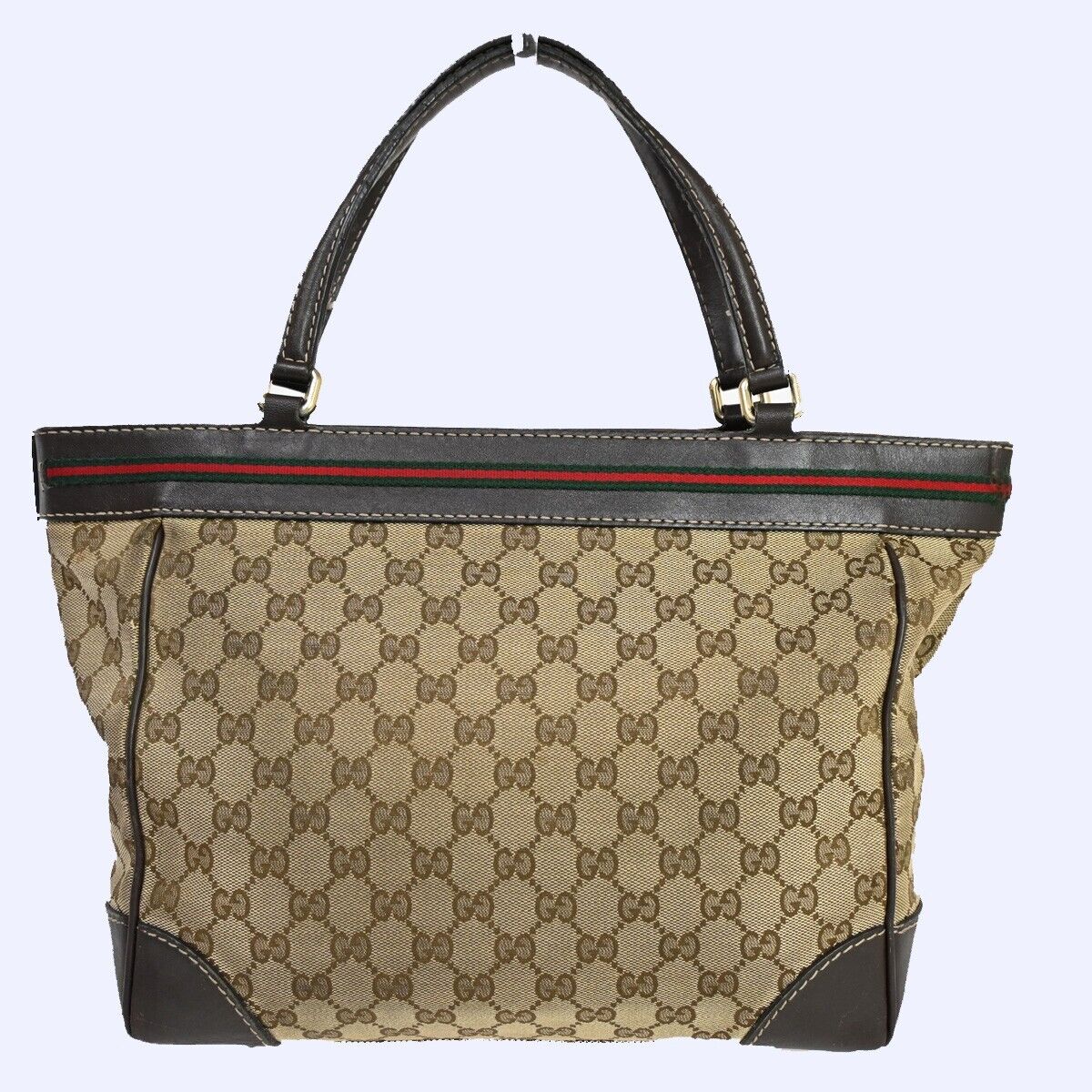 Gucci Leather Canvas Tote