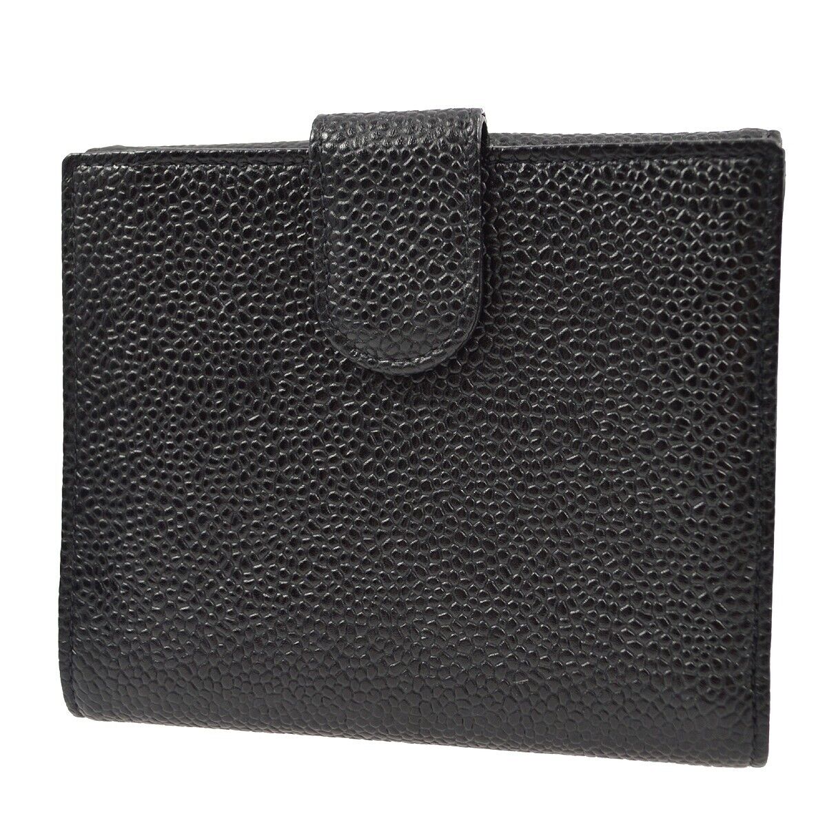 Chanel Black Caviar Bifold Wallet Purse