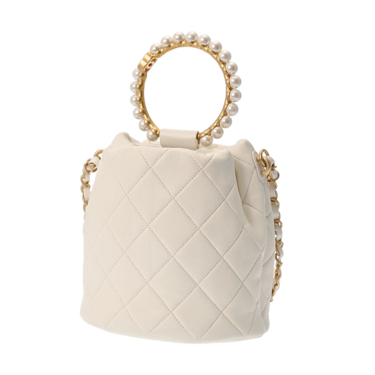 Chanel Bucket Chainshoulder 2Way White