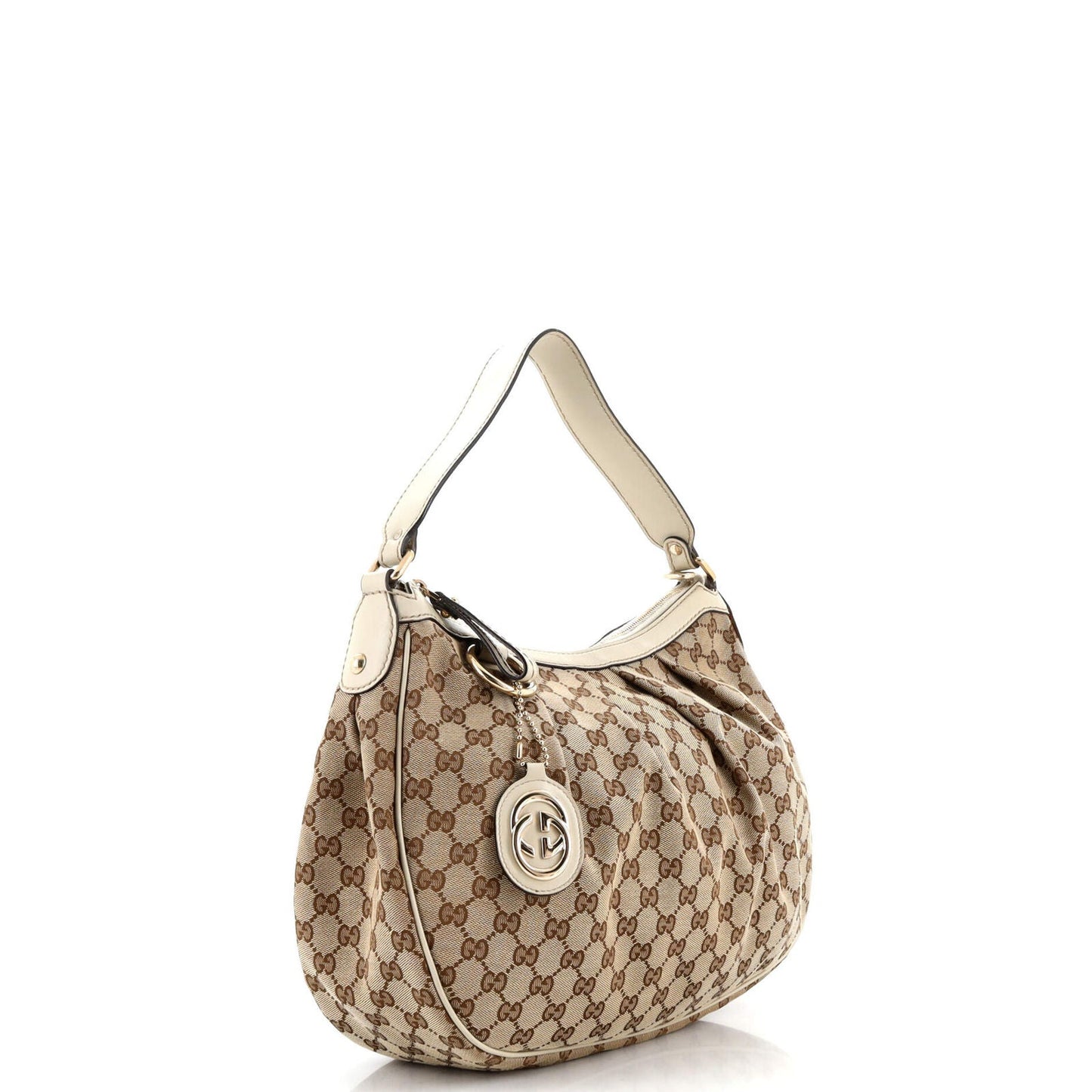 Gucci Leather Canvas Shoulder Bag