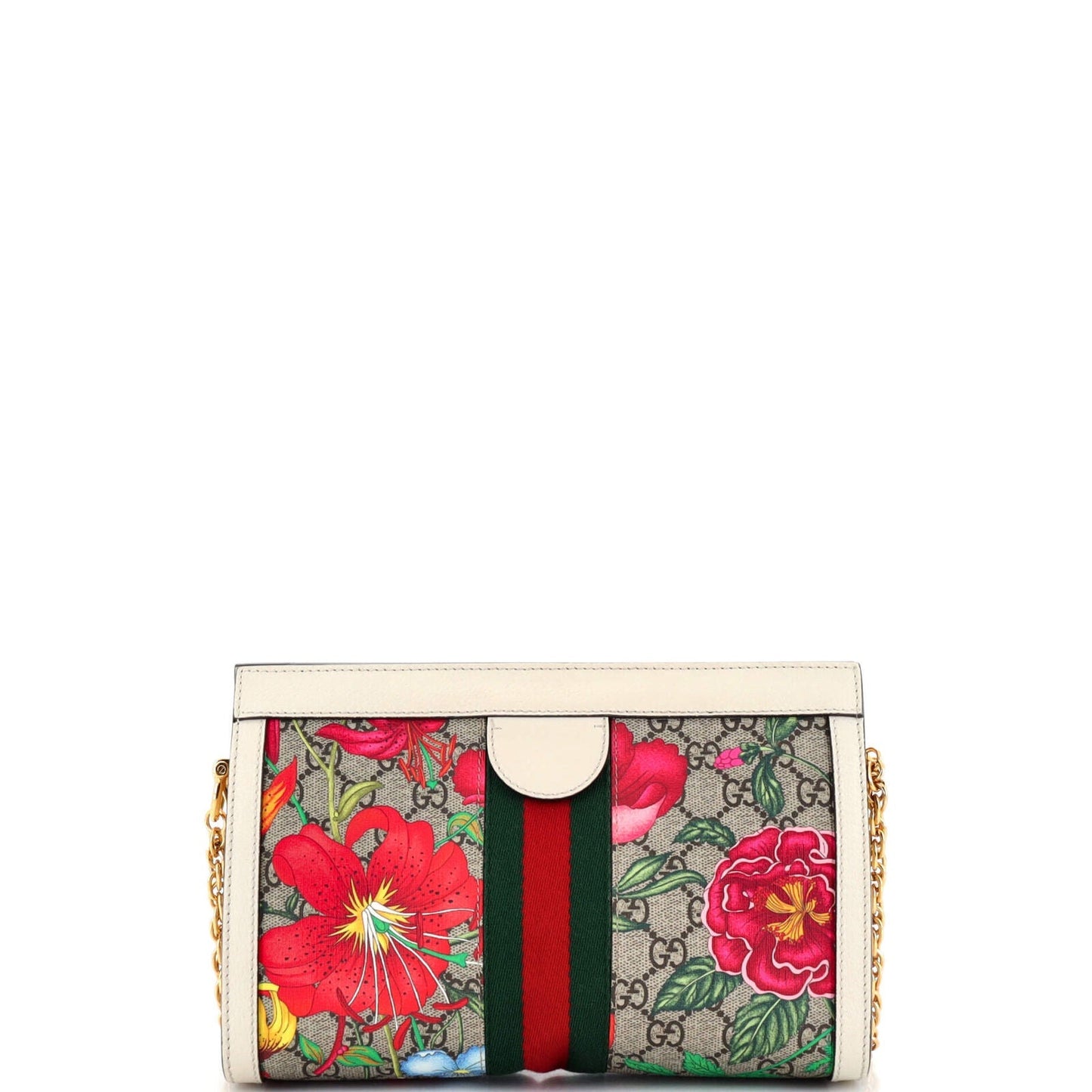 Gucci Lou Chain Canvas Shoulder Bag