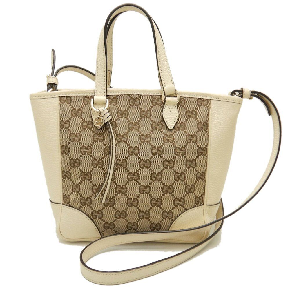 Gucci Leather Canvas Handbag
