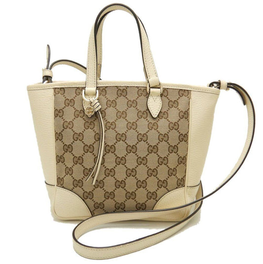 Gucci Leather Canvas Handbag