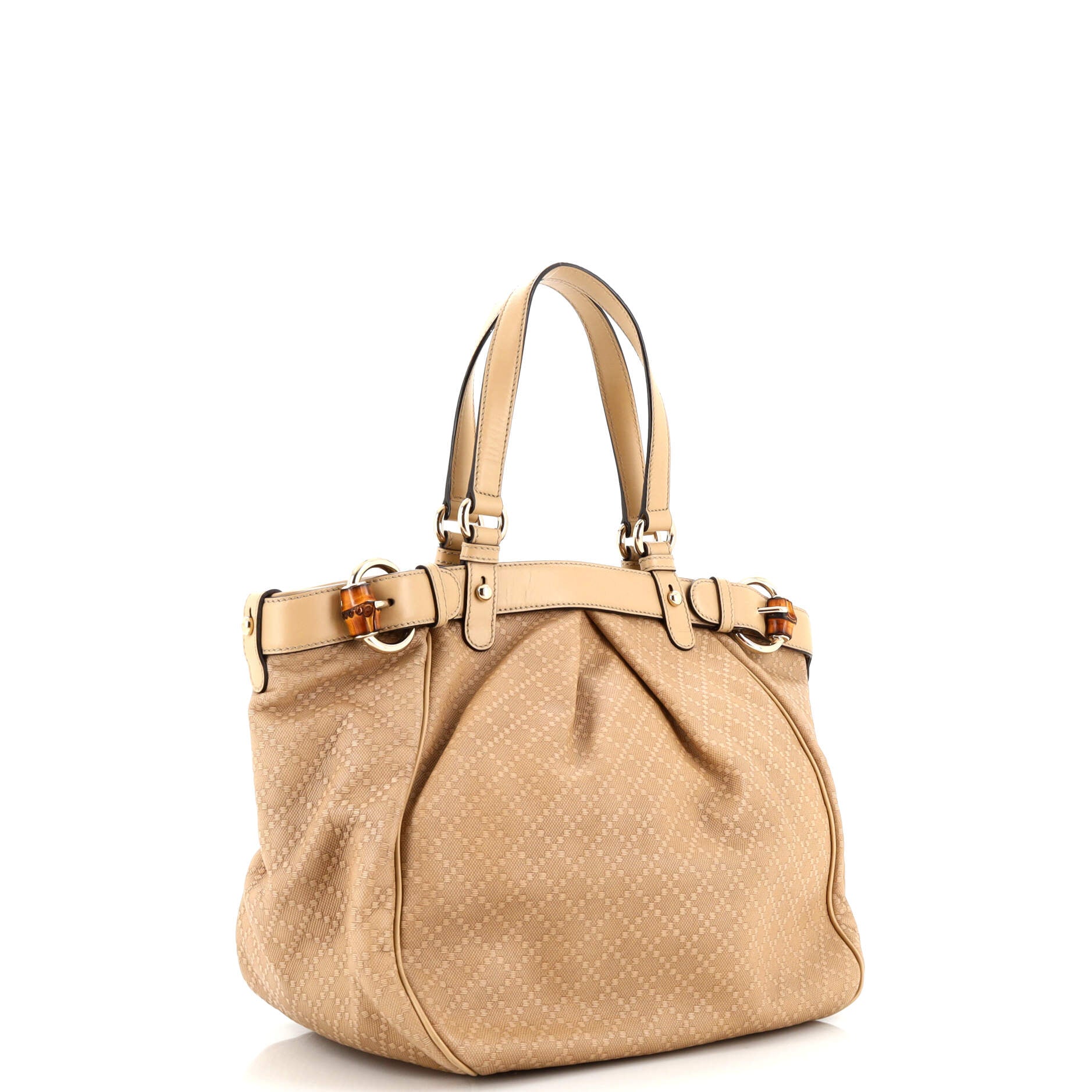 Gucci Leather Canvas Tote