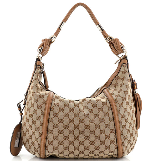Gucci Twist Canvas Shoulder Bag