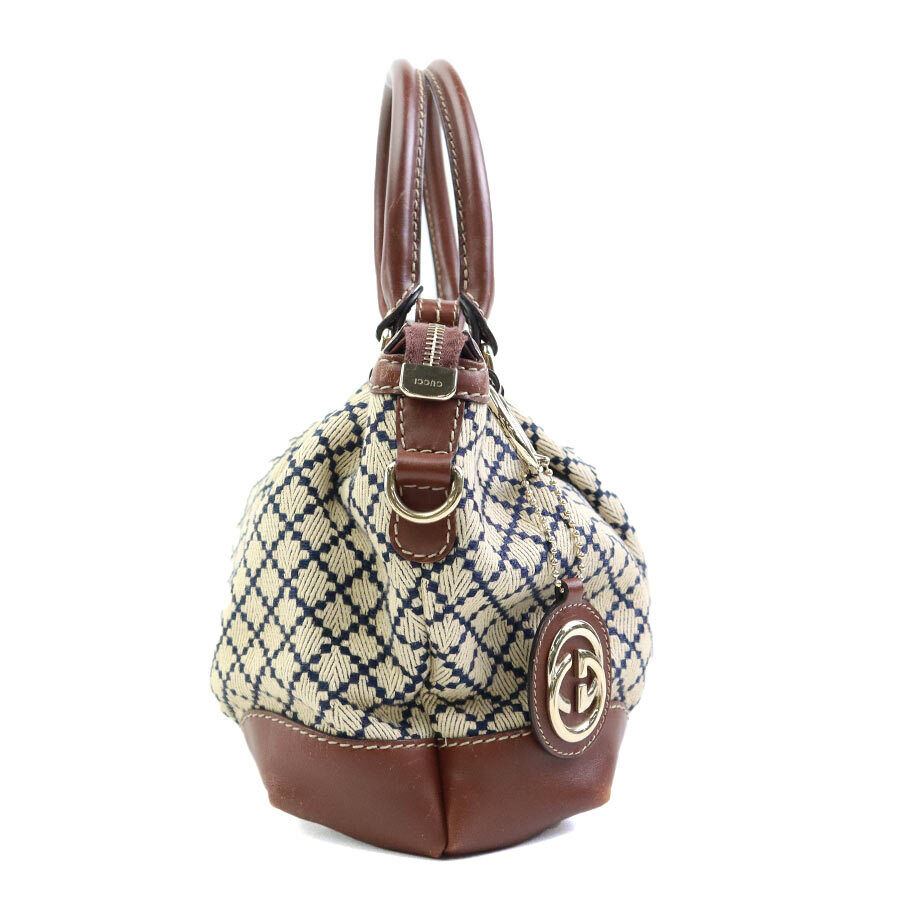 Gucci Leather Canvas Shoulder Bag