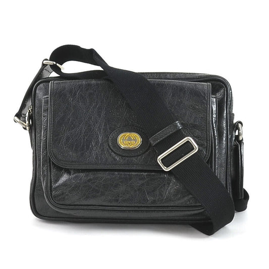 Gucci Lou Leather Canvas Crossbody