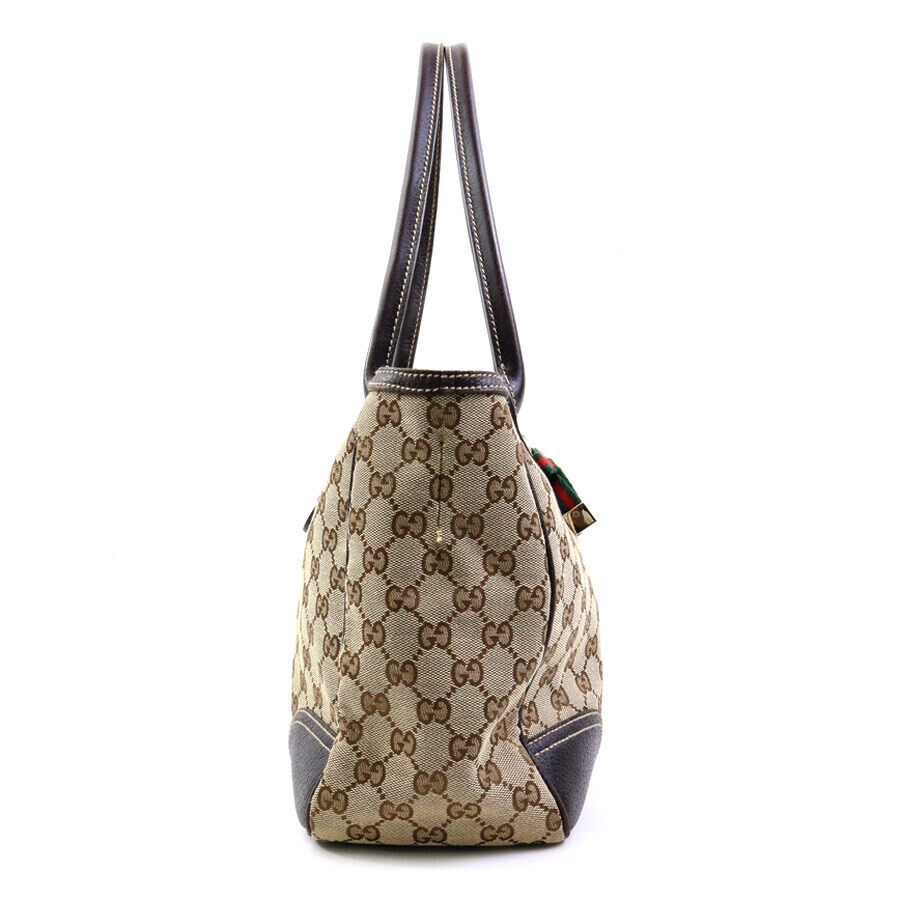 Gucci Monogram Leather Canvas Tote