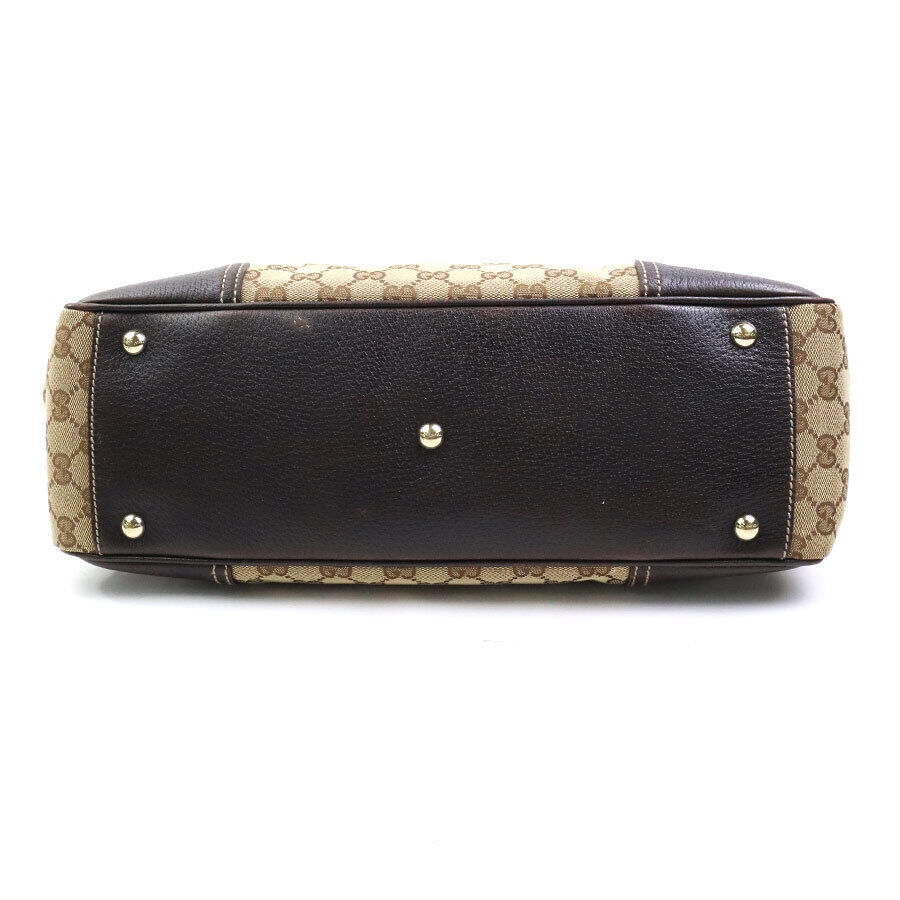 Gucci Monogram Leather Canvas Tote